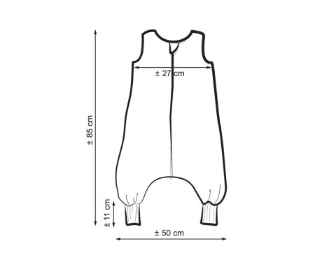 Bobono Śpiworek dla dzieci z nogawkami bawełniany ocieplany L 9-24 mcy TOG 2.5 - sówki kremowe