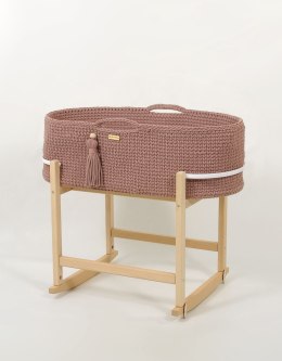 My Sweet Baby Kosz Mojżesza BOHO Handmade z kołyską - mauve