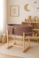 My Sweet Baby Kosz Mojżesza BOHO Handmade z kołyską - mauve