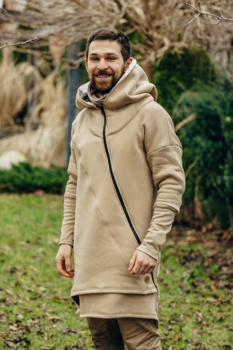 Asymetryczna Bluza - Beżowa z Park Jurajski - Ice Desert - rozmiar XXS