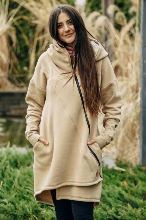 Asymetryczna Bluza - Beżowa z Park Jurajski - Ice Desert - rozmiar XXS