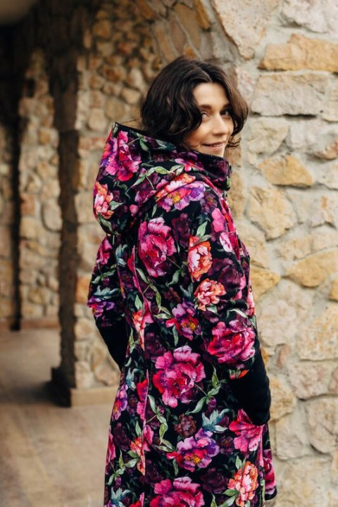 Asymetryczna Bluza - Peony - rozmiar M (87% bawełna, 10% elastan, 3% poliester)