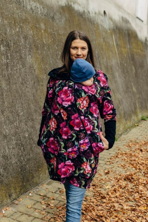 Asymetryczna Bluza - Peony - rozmiar M (87% bawełna, 10% elastan, 3% poliester)