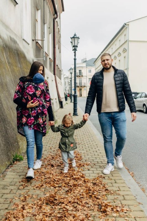 Asymetryczna Bluza - Peony - rozmiar M (87% bawełna, 10% elastan, 3% poliester)