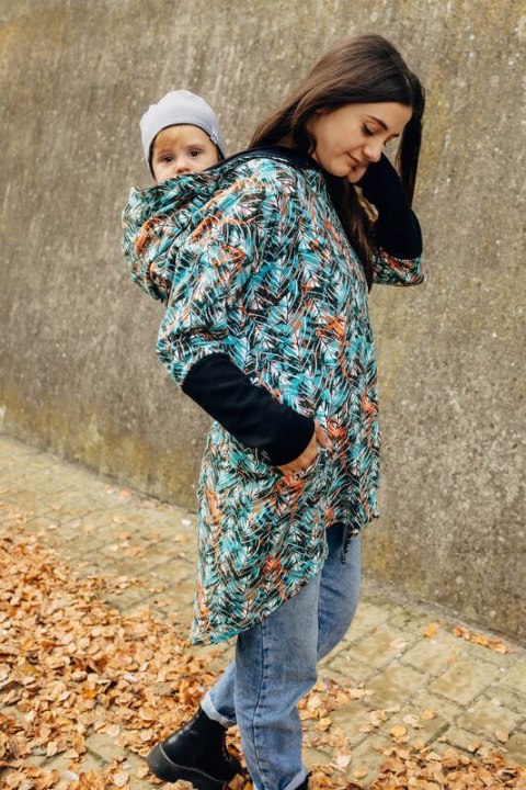 Asymetryczna Bluza - Tropical Garden - rozmiar XS (87% bawełna, 10% elastan, 3% poliester)