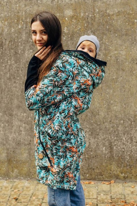 Asymetryczna Bluza - Tropical Garden - rozmiar XS (87% bawełna, 10% elastan, 3% poliester)