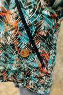 Asymetryczna Bluza - Tropical Garden - rozmiar XS (87% bawełna, 10% elastan, 3% poliester)