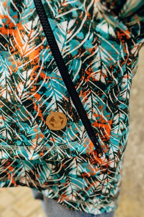 Asymetryczna Bluza - Tropical Garden - rozmiar XS (87% bawełna, 10% elastan, 3% poliester)