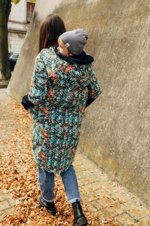 Asymetryczna Bluza - Tropical Garden - rozmiar XS (87% bawełna, 10% elastan, 3% poliester)