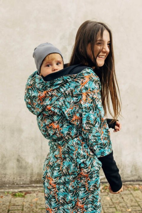 Asymetryczna Bluza - Tropical Garden - rozmiar XS (87% bawełna, 10% elastan, 3% poliester)