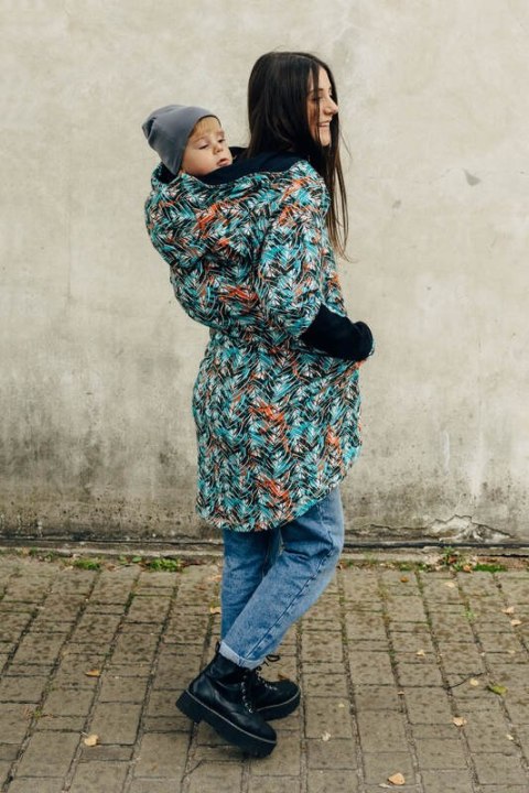 Asymetryczna Bluza - Tropical Garden - rozmiar XS (87% bawełna, 10% elastan, 3% poliester)