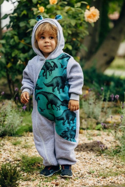 Kombinezon dla dziecka - rozmiar 116 - Szary Melanż z Park Jurajski