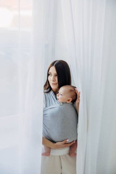 Chusta do noszenia dzieci, elastyczna - Chalcedon - rozmiar standardowy 5.0 m