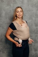 Chusta do noszenia dzieci, elastyczna - EDYCJA DLA PROFESJONALISTÓW - NUDE BEIGE - rozmiar standardowy 5.0 m
