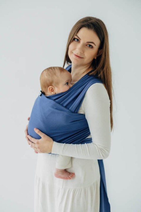 Chusta do noszenia dzieci, elastyczna - Lapis Lazuli - rozmiar standardowy 5.0 m (drugi gatunek)