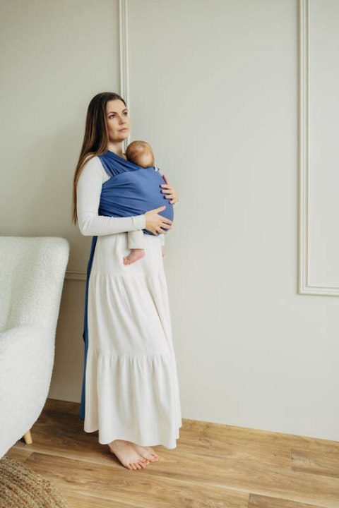 Chusta do noszenia dzieci, elastyczna - Lapis Lazuli - rozmiar standardowy 5.0 m