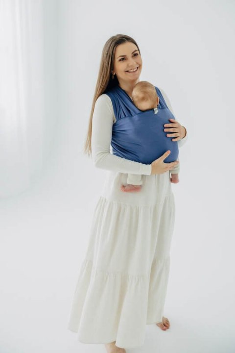 Chusta do noszenia dzieci, elastyczna - Lapis Lazuli - rozmiar standardowy 5.0 m