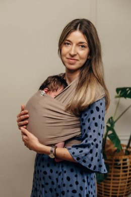 Chusta do noszenia dzieci, elastyczna - Mocha - rozmiar standardowy 5.0 m