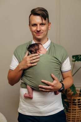 Chusta do noszenia dzieci, elastyczna - Sage - rozmiar standardowy 5.0 m