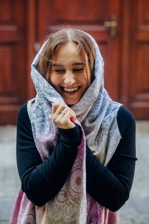 Długi kardigan - rozmiar S/M - DZIKIE WINO - VINEYARD (98% bawełna, 2% elastan)