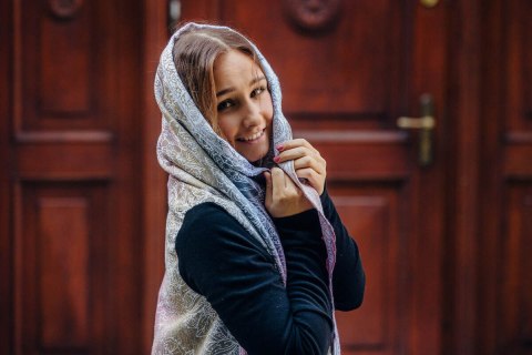 Długi kardigan - rozmiar S/M - DZIKIE WINO - VINEYARD (98% bawełna, 2% elastan)