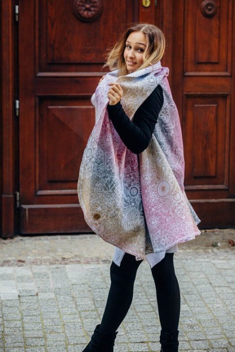 Długi kardigan - rozmiar S/M - DZIKIE WINO - VINEYARD (98% bawełna, 2% elastan)