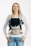 Kapturek do nosidełka (100% bawełna) - MAŁA JODEŁKA CZARNY HEBAN