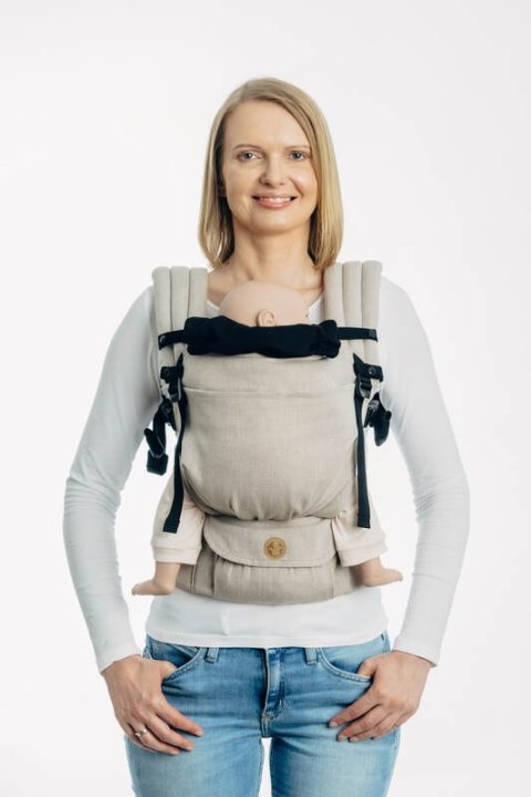 Kapturek do nosidełka (100% bawełna) - MAŁA JODEŁKA CZARNY HEBAN