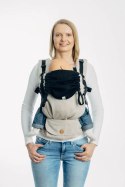 Kapturek do nosidełka (100% bawełna) - MAŁA JODEŁKA CZARNY HEBAN