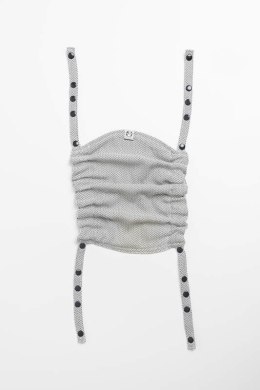 Kapturek do nosidełka (100% bawełna) - MAŁA JODEŁKA SZARA