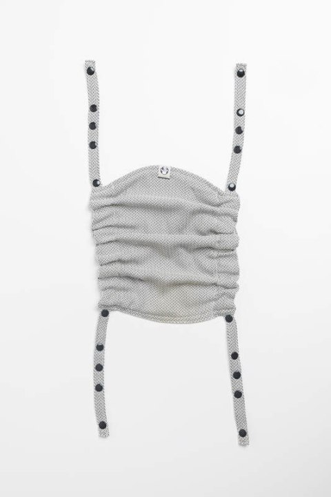 Kapturek do nosidełka (100% bawełna) - MAŁA JODEŁKA SZARA