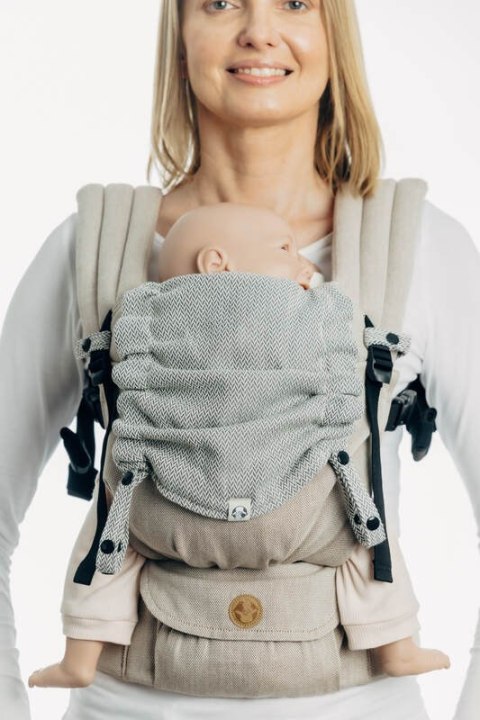 Kapturek do nosidełka (100% bawełna) - MAŁA JODEŁKA SZARA