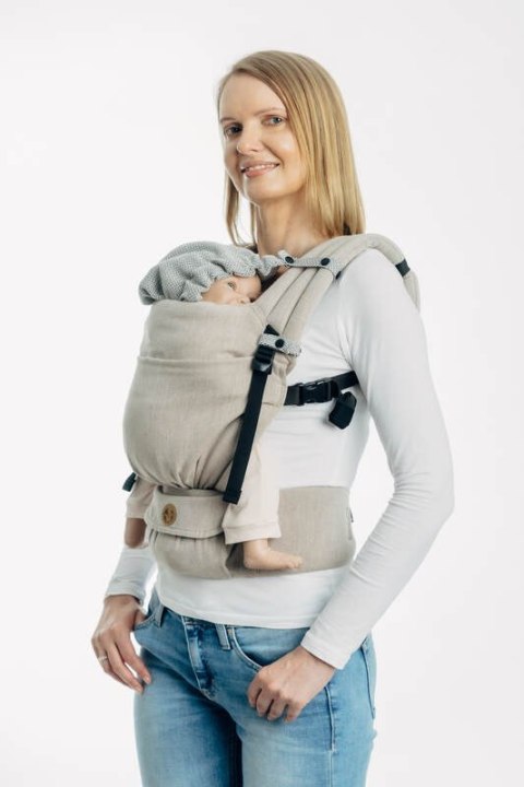 Kapturek do nosidełka (100% bawełna) - MAŁA JODEŁKA SZARA