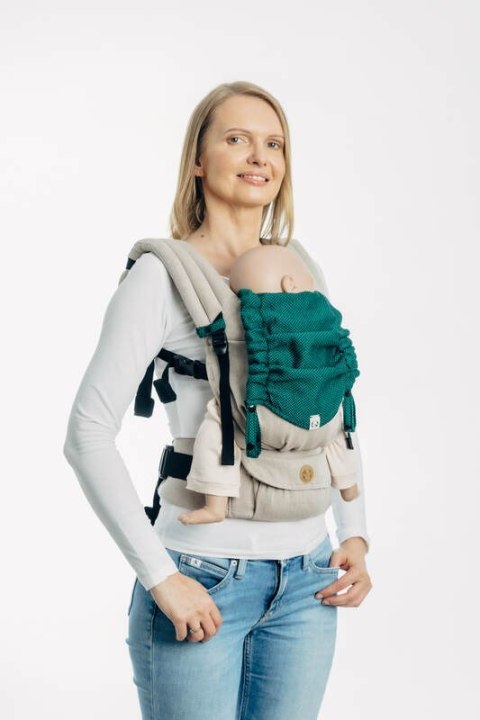 Kapturek do nosidełka (100% bawełna) - SZMARAGD