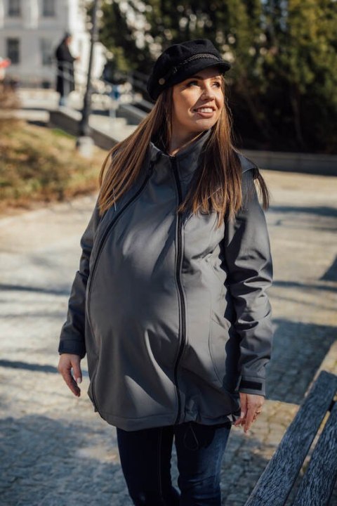 Kurtka Softshell do noszenia dzieci - Szara - rozmiar XL