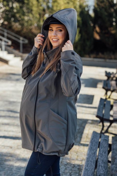 Kurtka Softshell do noszenia dzieci - Szara - rozmiar XL