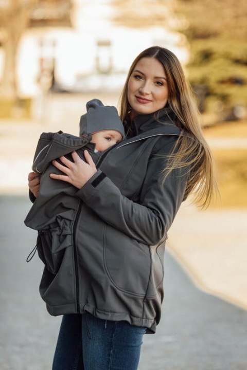 Kurtka Softshell do noszenia dzieci - Szara - rozmiar XL