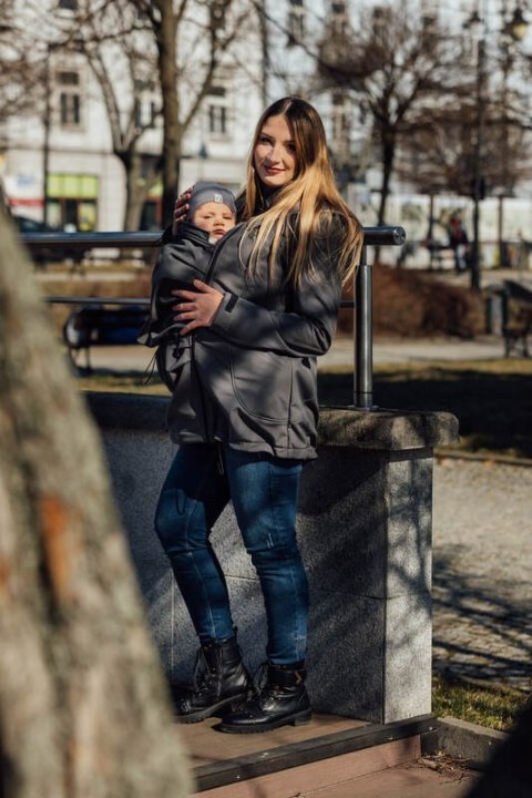 Kurtka Softshell do noszenia dzieci - Szara - rozmiar XL