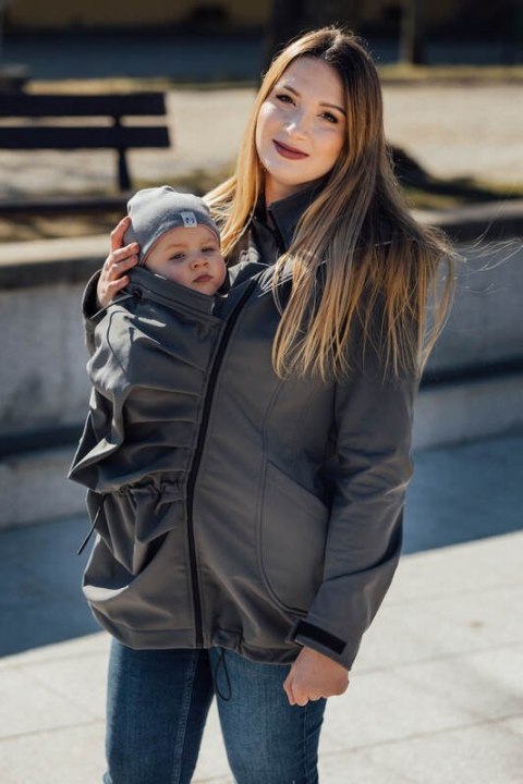 Kurtka Softshell do noszenia dzieci - Szara - rozmiar XL