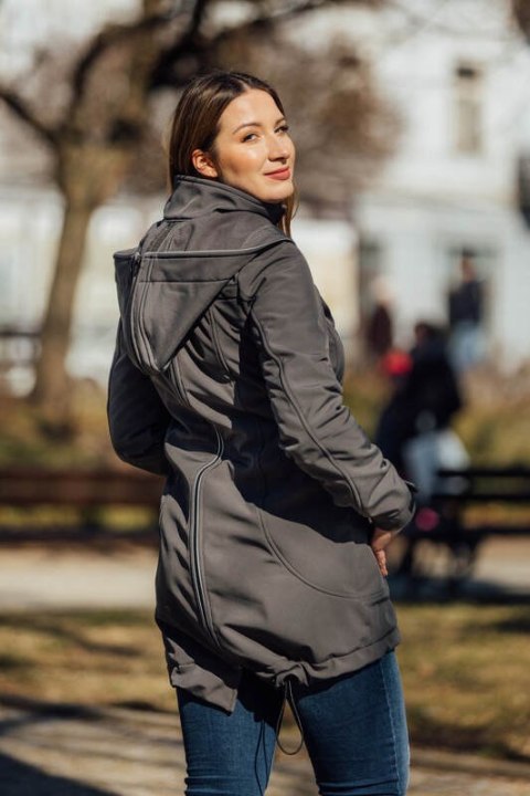 Kurtka Softshell do noszenia dzieci - Szara - rozmiar XL