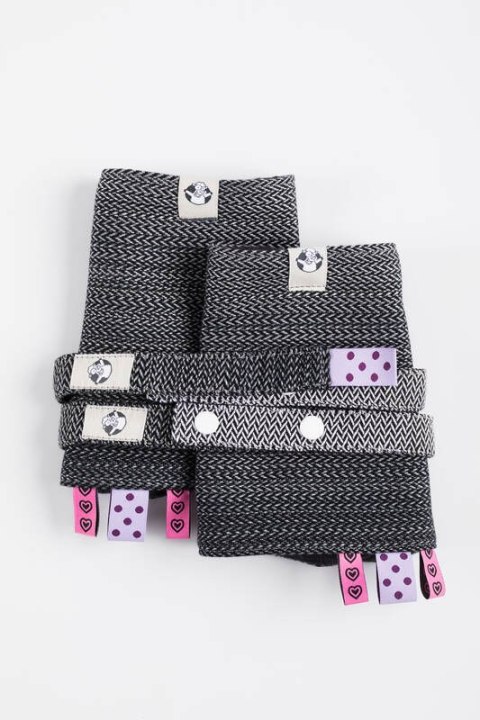 Nakładki ochronne na pasy ramienne, (60% bawełna, 40% poliester) - Zestaw - MAŁA JODEŁKA OMBRE SZARY