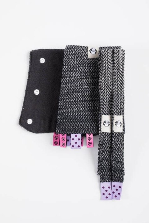 Nakładki ochronne na pasy ramienne, (60% bawełna, 40% poliester) - Zestaw - MAŁA JODEŁKA OMBRE SZARY