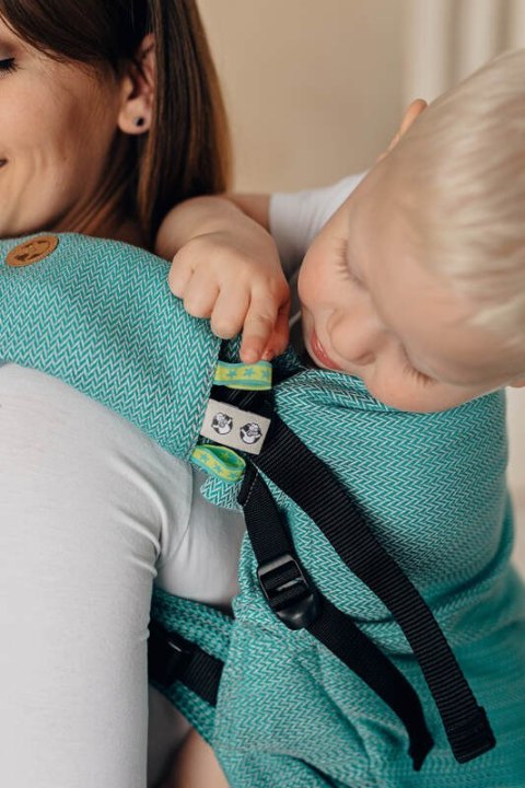 Nakładki ochronne na pasy ramienne, (60% bawełna, 40% poliester) - Zestaw - MAŁA JODEŁKA OMBRE ZIELEŃ