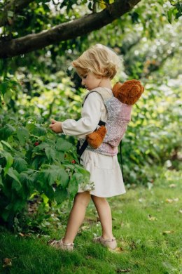 Nosidełko dla lalek z tkaniny chustowej - DZIKIE WINO - VINEYARD