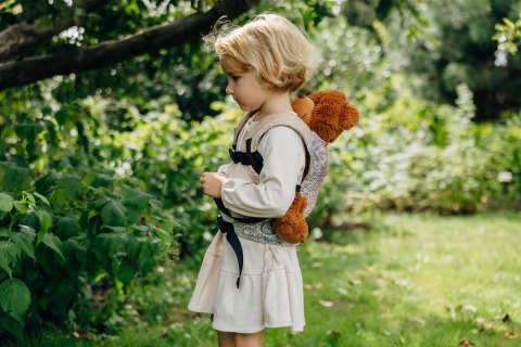 Nosidełko dla lalek z tkaniny chustowej - DZIKIE WINO - VINEYARD