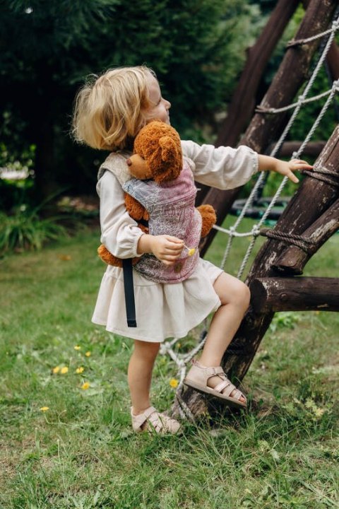 Nosidełko dla lalek z tkaniny chustowej - DZIKIE WINO - VINEYARD