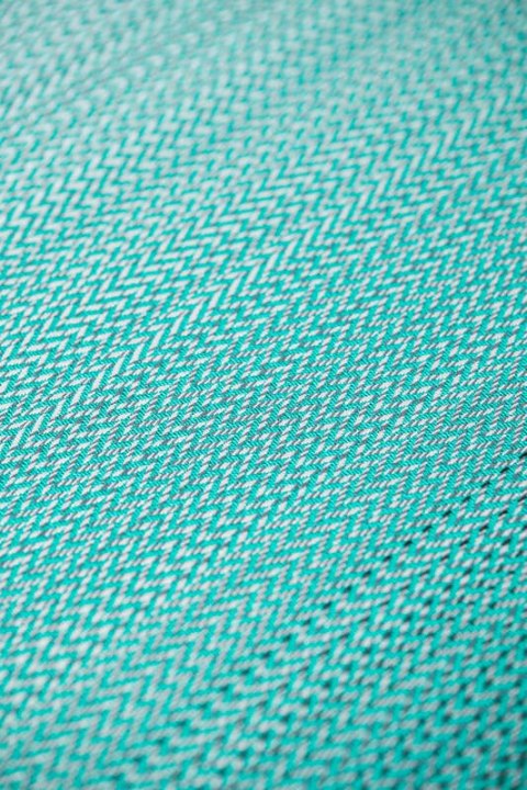 Nosidło Klamrowe Onbuhimo PRO, splot jodełkowy (100% bawełna), rozmiar Preschool - MAŁA JODEŁKA OMBRE ZIELEŃ