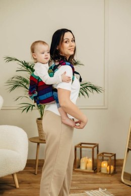 Nosidło Klamrowe Onbuhimo PRO z tkaniny skośno-krzyżowej (100% bawełna), rozmiar Standard - KARUZELA BARW