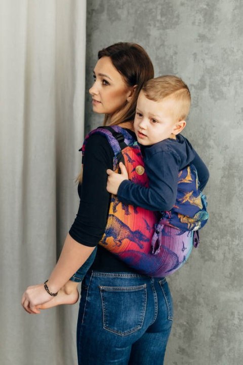 Nosidło Klamrowe Onbuhimo PRO z tkaniny żakardowej (100% bawełna), rozmiar Preschool - PARK JURAJSKI - NOWA ERA