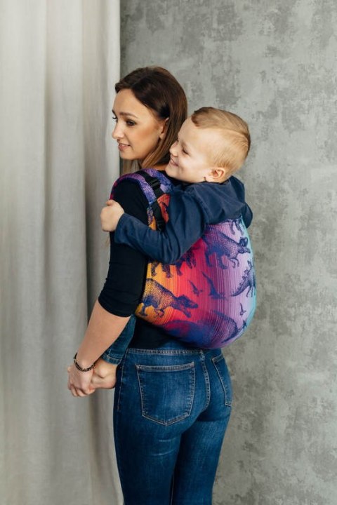 Nosidło Klamrowe Onbuhimo PRO z tkaniny żakardowej (100% bawełna), rozmiar Preschool - PARK JURAJSKI - NOWA ERA